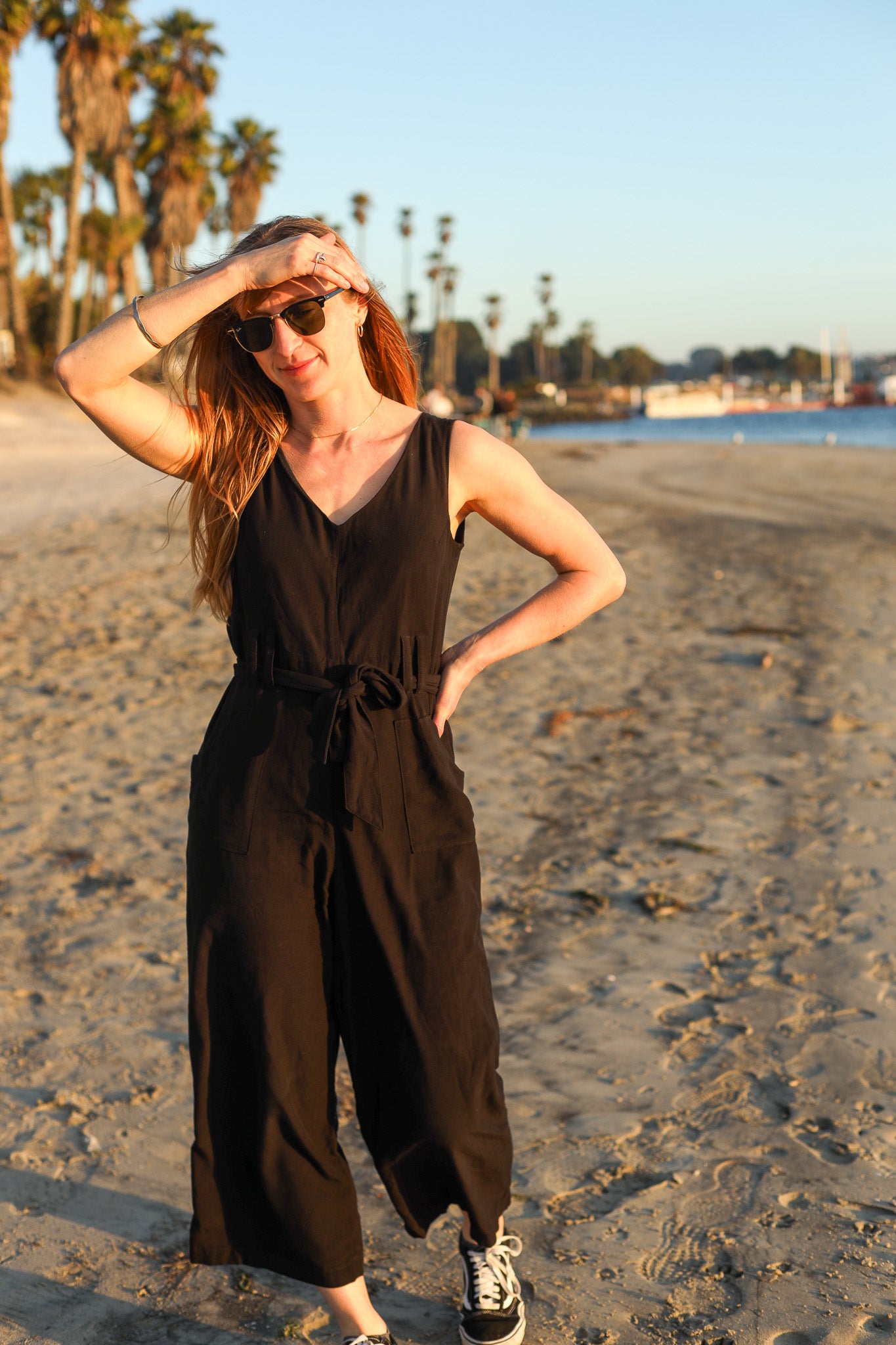 Hidden Zipper Women's Jumpsuit for Easy-Open Wear